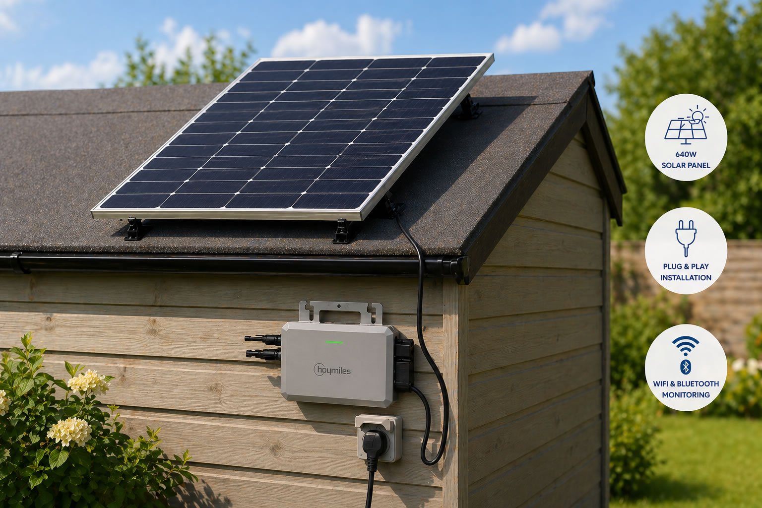 Plug-In Solar Starter Kit – 640W Single Panel System