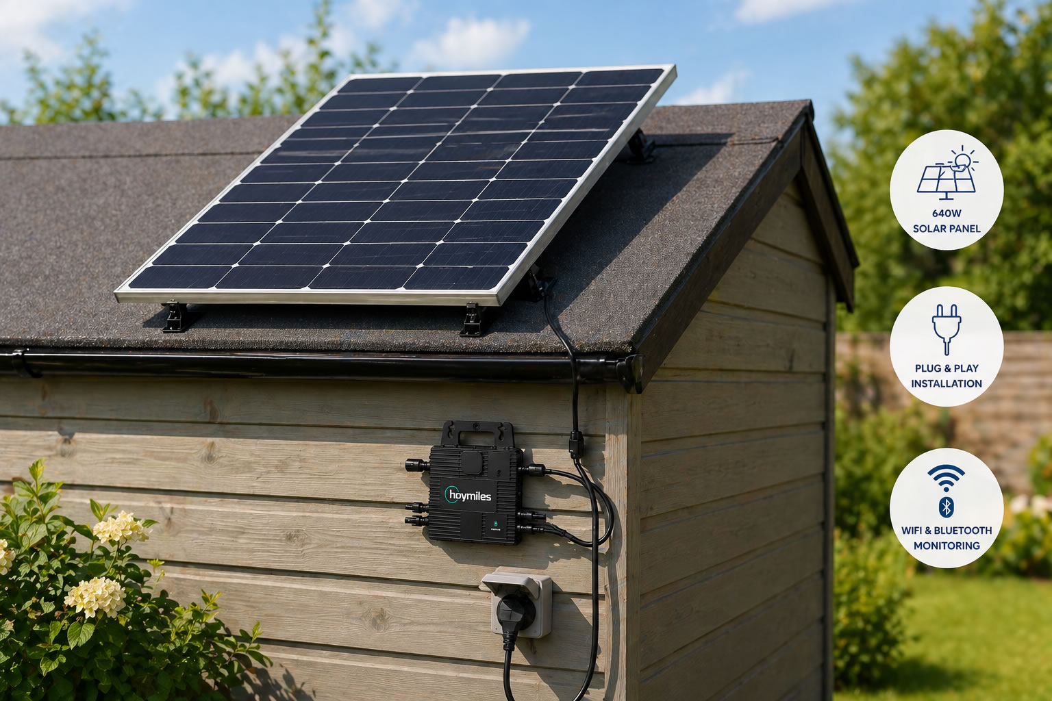 Plug-In Solar Starter Kit – 640W Single Panel System